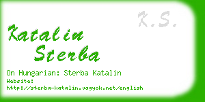 katalin sterba business card